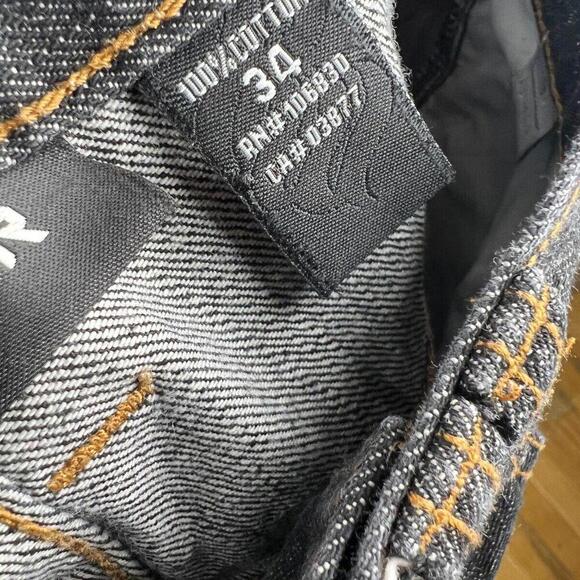 VTG Rocawear Jeans Mens 34 Dark Baggy Y2K Wide Leg Skate Denim Grunge Hip Hop - Picture 7 of 9